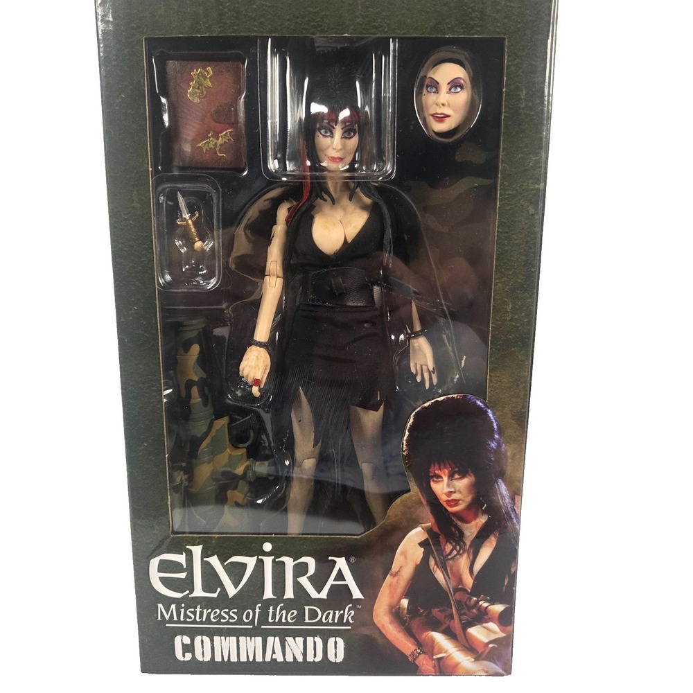 NECA Elvira Mistress of the Dark Commando 8 Inch Clothed Action Figure New